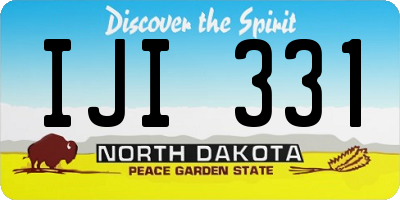 ND license plate IJI331