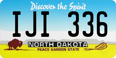 ND license plate IJI336