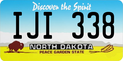 ND license plate IJI338