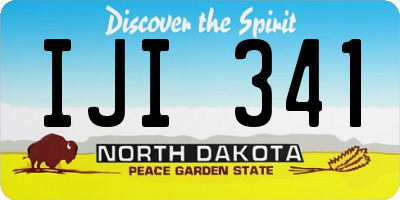 ND license plate IJI341
