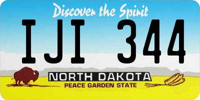 ND license plate IJI344