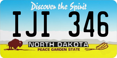 ND license plate IJI346
