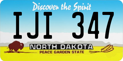 ND license plate IJI347