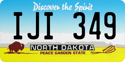 ND license plate IJI349