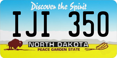 ND license plate IJI350
