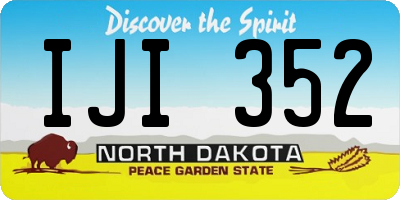 ND license plate IJI352