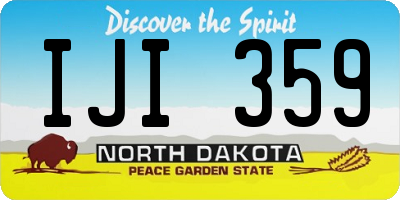 ND license plate IJI359