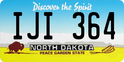 ND license plate IJI364