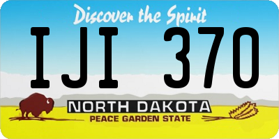 ND license plate IJI370