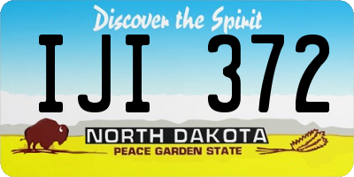 ND license plate IJI372