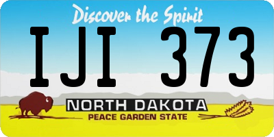 ND license plate IJI373