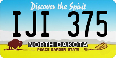 ND license plate IJI375