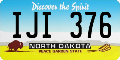 ND license plate IJI376