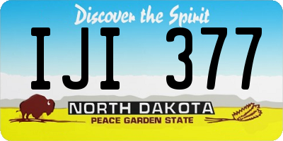 ND license plate IJI377