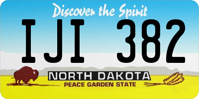 ND license plate IJI382