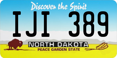 ND license plate IJI389