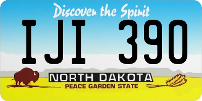 ND license plate IJI390