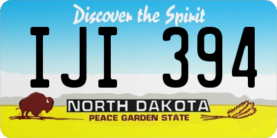 ND license plate IJI394
