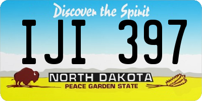 ND license plate IJI397