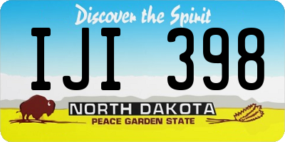 ND license plate IJI398