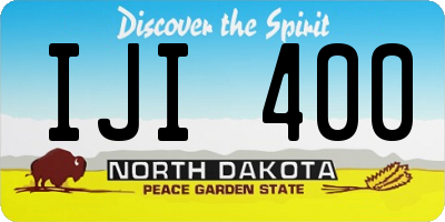 ND license plate IJI400