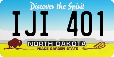 ND license plate IJI401