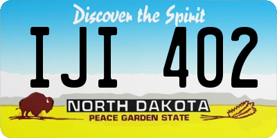 ND license plate IJI402