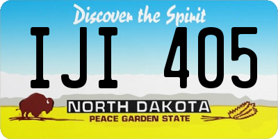 ND license plate IJI405