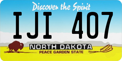 ND license plate IJI407