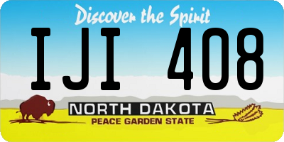 ND license plate IJI408