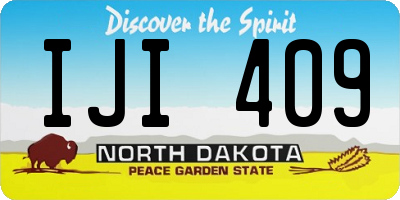 ND license plate IJI409