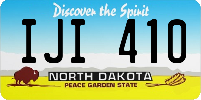 ND license plate IJI410
