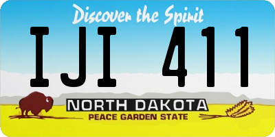 ND license plate IJI411