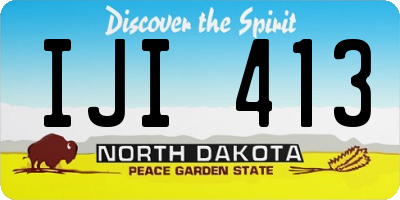 ND license plate IJI413