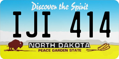 ND license plate IJI414