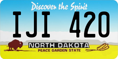 ND license plate IJI420