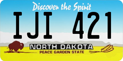 ND license plate IJI421