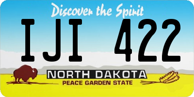 ND license plate IJI422