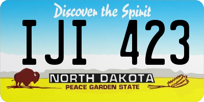 ND license plate IJI423