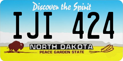 ND license plate IJI424