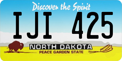 ND license plate IJI425