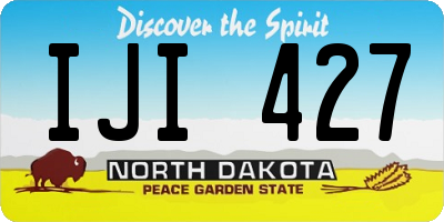 ND license plate IJI427