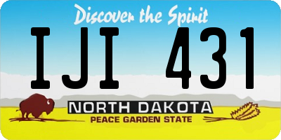 ND license plate IJI431