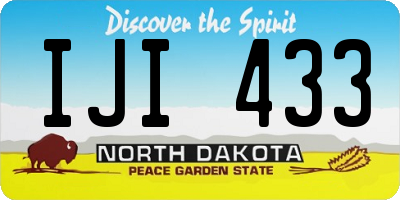 ND license plate IJI433