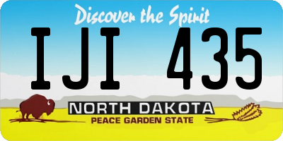 ND license plate IJI435