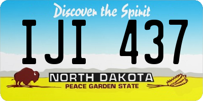 ND license plate IJI437