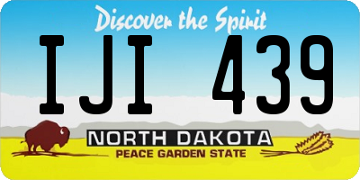 ND license plate IJI439