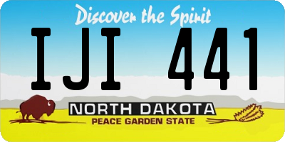 ND license plate IJI441