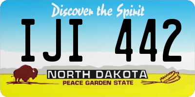ND license plate IJI442