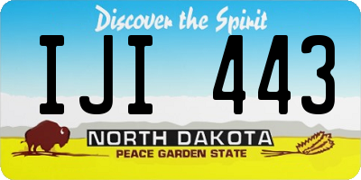 ND license plate IJI443